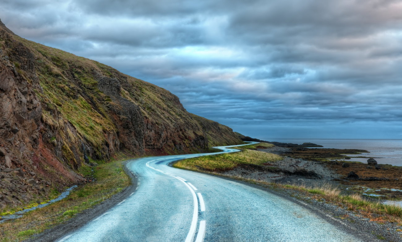 Winding Icelandic road